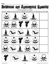 FREE Printable Halloween Pattern Worksheet!