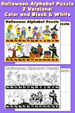 Halloween Alphabet Puzzles! (2 FREE Printable Versions)