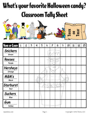 "What's Your Favorite Halloween Candy?" Printable Classroom Tally Activity!