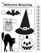 Printable Halloween Measuring Worksheet/Activity!