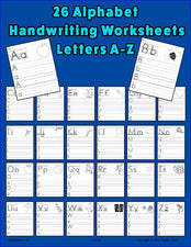 26 Printable Alphabet Handwriting Worksheets - Uppercase and Lowercase Letters!