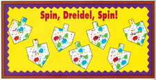 Spin, Dreidel, Spin! - Hanukkah Bulletin Board Idea