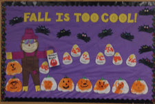 Fall Is Too Cool! - Fall Bulletin Board Idea