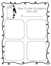 "How To Get On The NICE List" Christmas Writing Activity