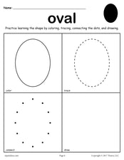 FREE Oval Shape Worksheet: Color, Trace, Connect, & Draw!