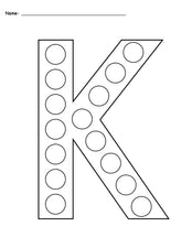 FREE Letter K Do-A-Dot Printables - Uppercase & Lowercase!