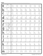 FREE Lowercase Letter Tracing Worksheets!