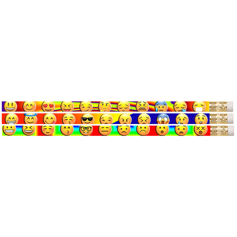 Emoji Pencils, 12 Pack