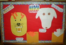 Lion & Lamb Interactive March Bulletin Board Idea