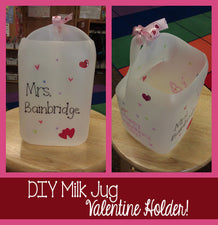 DIY Milk Jug Valentine Card Holder!