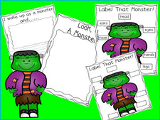 Halloween Fun - Monster Labeling & Writing!