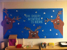 "Oh Deer, Winter Is Here!" Winter Themed Bulletin Board