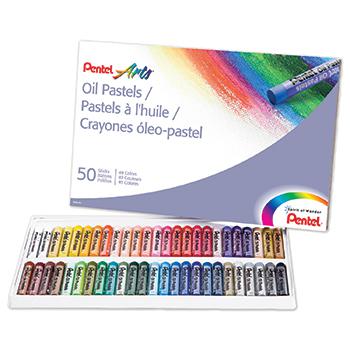 Pentel Oil Pastels, 50 Count