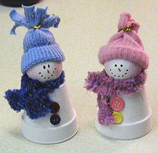 Adorable Styrofoam Cup Snow People!