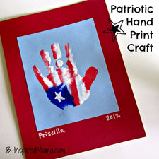 Patriotic Hand Print Flag Craft