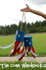 Patriotic Flag Day Wind Sock Craft