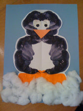 Penguin Inkblot Painting