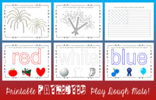 Printable Patriotic Play Dough Mats!