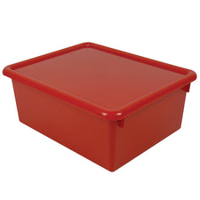 Stowaway Red Letter Box With Lid 13 x 10-1/2 x 5