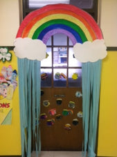 St. Patrick's Day Rainbow Door Display