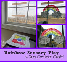 Rainbow Sensory Play & Sun Catcher Craft