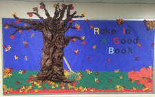 "Rake In A Good Book" Fall Bulletin Board Idea