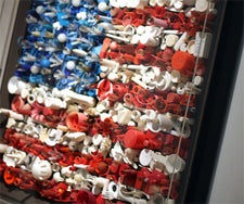 Recycled American Flag - Patriotic Bulletin Board Display