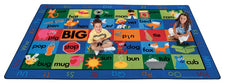 Rhyme Time Alphabet Circle Time Classroom Rug, 7'6" x 12' Rectangle