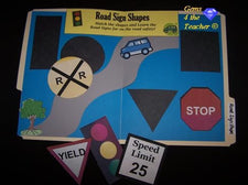 Road Sign Shapes File Folder Game