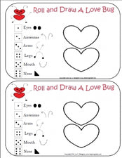 Valentine's Day Roll A Love Bug Game!