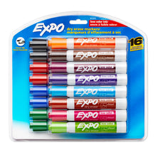 Expo Low Odor Dry Erase Chisel Tip Markers, 16 Color Set