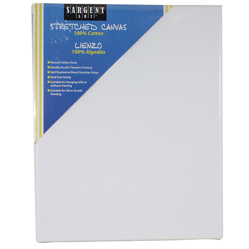 Sargent Art® Stretched Cotton Canvas, 16" x 24"