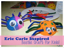 Story Time + Art: Eric Carle Inspired Beetle Crafts!