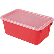 Small Cubby Bin with Cover, Red 