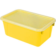 Small Cubby Bin with Cover, Yellow 