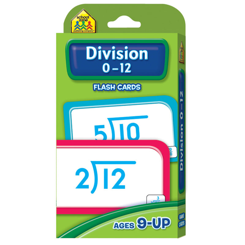 Division 0-12 Flash Cards