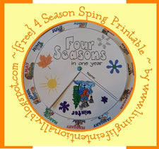 Weather Unit - Four Season Spinner Printable