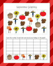 Fall Themed Find & Graph Activity