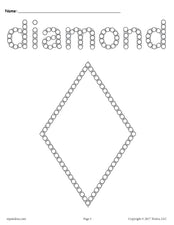 FREE Diamond Q-Tip Painting Printable!