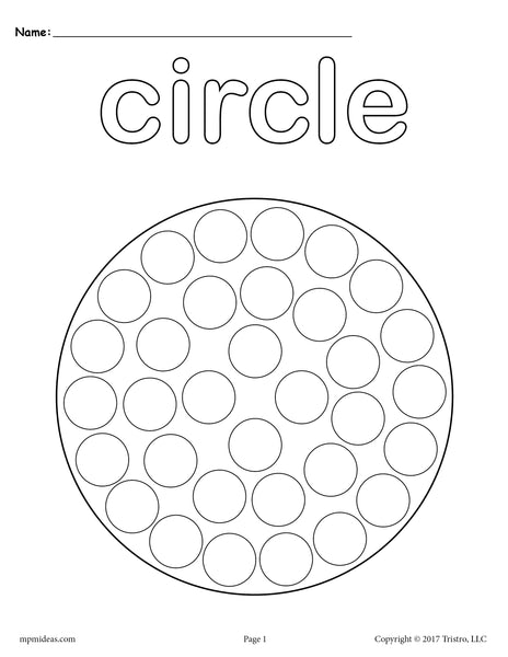 Circle Do A Dot Printable Circle Coloring Page SupplyMe
