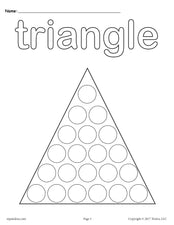 FREE Triangle Do-A-Dot Printable