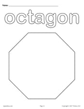 FREE Octagon Coloring Page