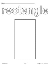 FREE Rectangle Coloring Page