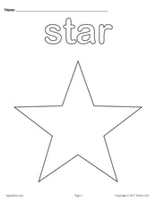 FREE Star Coloring Page