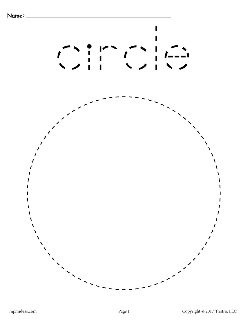 12 Shapes Tracing Worksheets!