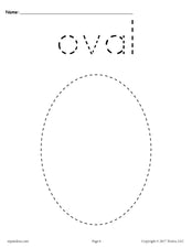 FREE Oval Tracing Worksheet
