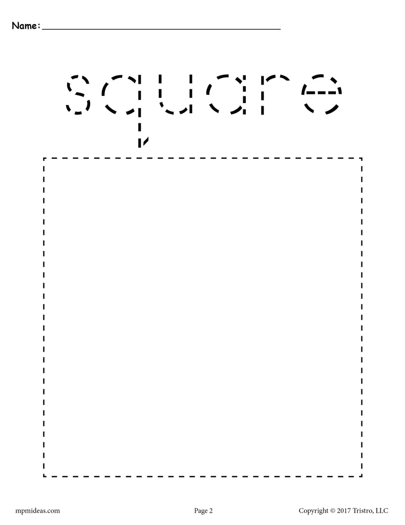 12 Shapes Tracing Worksheets!
