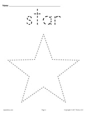 FREE Star Tracing Worksheet