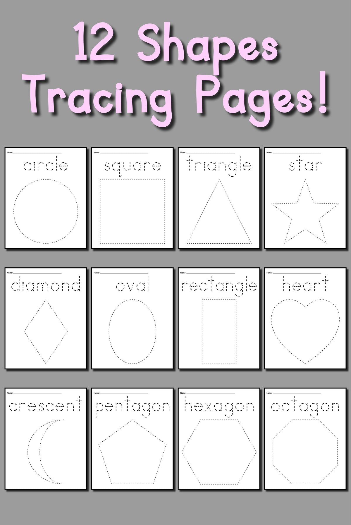 Tracing Worksheets Bundle - 580+ Pages of Printable Tracing Worksheets and Activities!