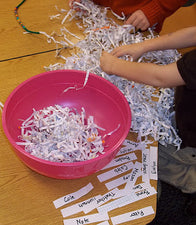 Winter Sensory Fun - Names In The Snow